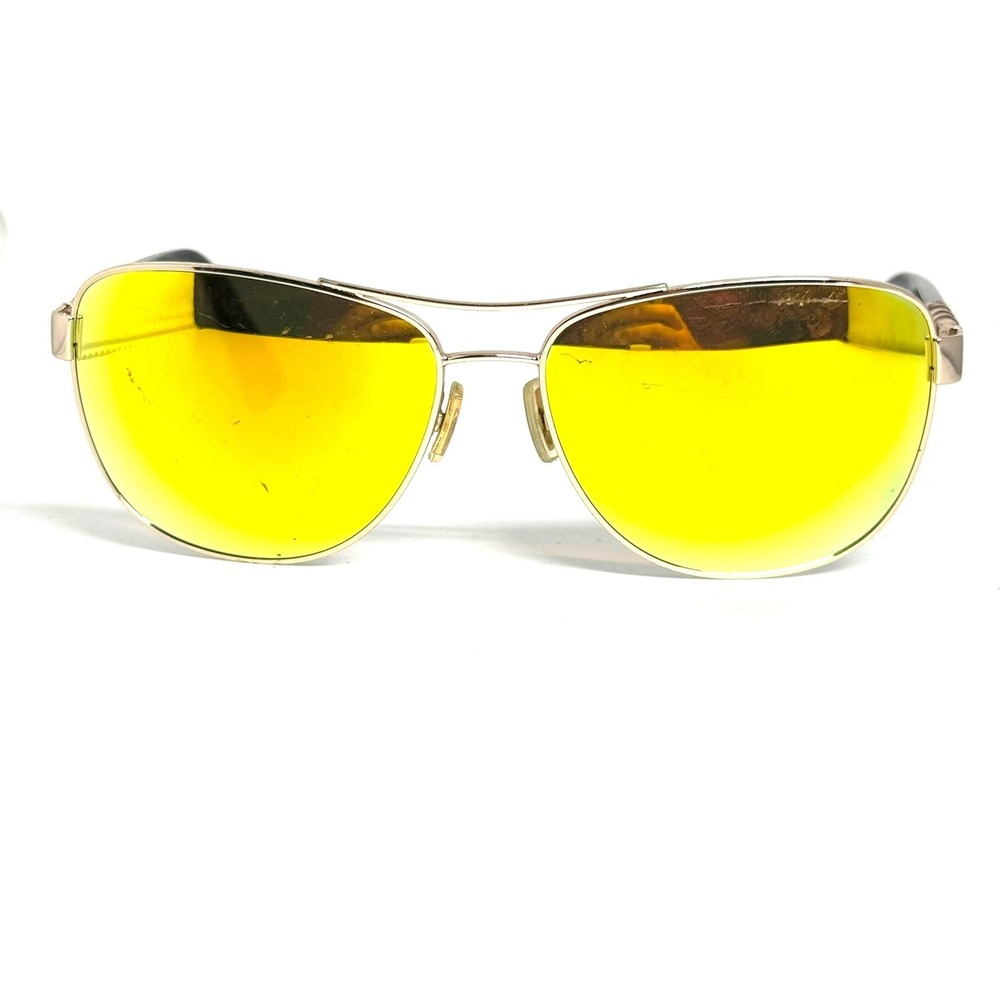 Coach HC7056Q Aviator Sunglasses Light Gold Dark Tortoise Yellow Mirror 59mm